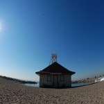 The pier was behind this lifeguard house