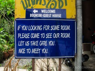Phimai Thailand Hotel Sign