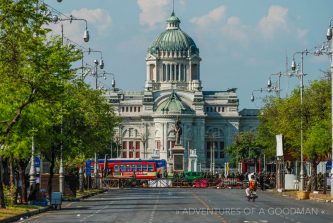 Historic buildings in downtown Bangkok, Thailand