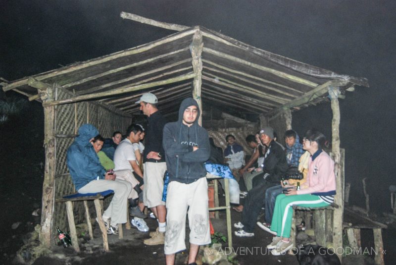 Tourist shack on Mt Batur