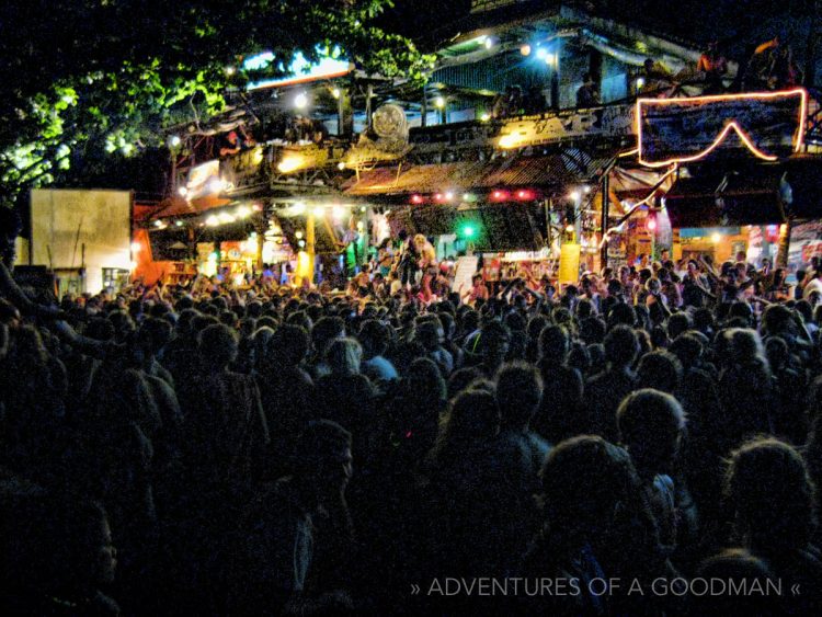 Dancing at the Full Moon Party on Ko Pha Ngan Thailand