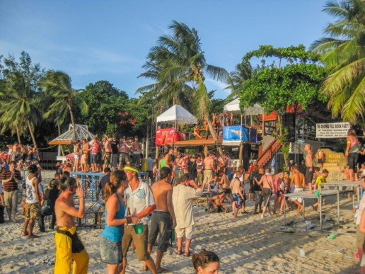 6am the morning after the Full Moon Party in Kho Phagnan, Thailand