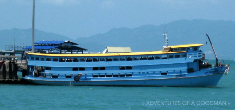 The overnight ferry to Ko Pha Ngan, Thailand - home of the Full Moon Party