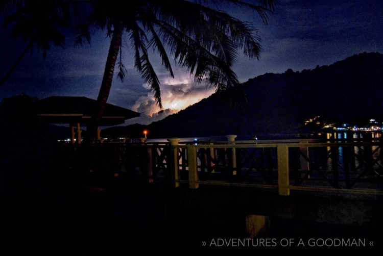 A thunderstorm over Long Island - one of the Perhentian Islands in Malaysia