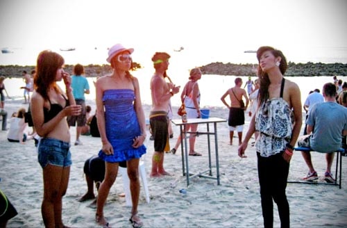 Thai lady boys at the Full Moon Party