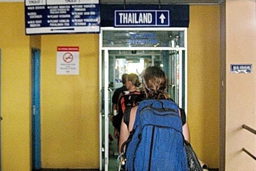 Sungai Golok border crossing between Thailand and Malaysia