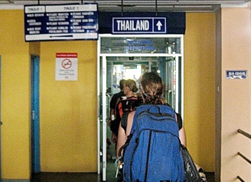 Sungai Golok border crossing between Thailand and Malaysia