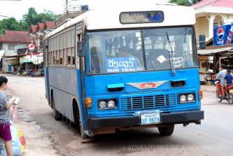 A local bus in Laos