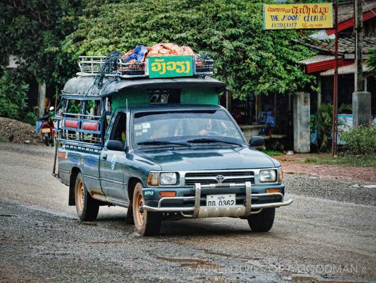 A songthaew in Laos