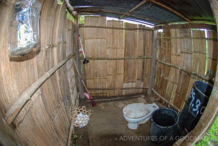 Our bathroom on night one of the Chiang Mai Jungle Trek