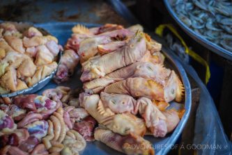 Every single part of the chicken is sold in the markets of Viet Nam