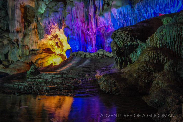 Inside the Dua Go Cave in Halong Bay, Vietnam