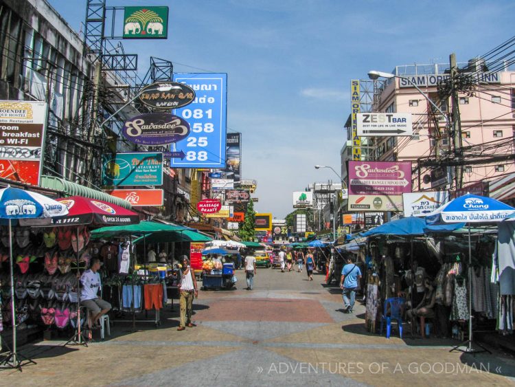 Khao San Road in Bangkok, Thailand