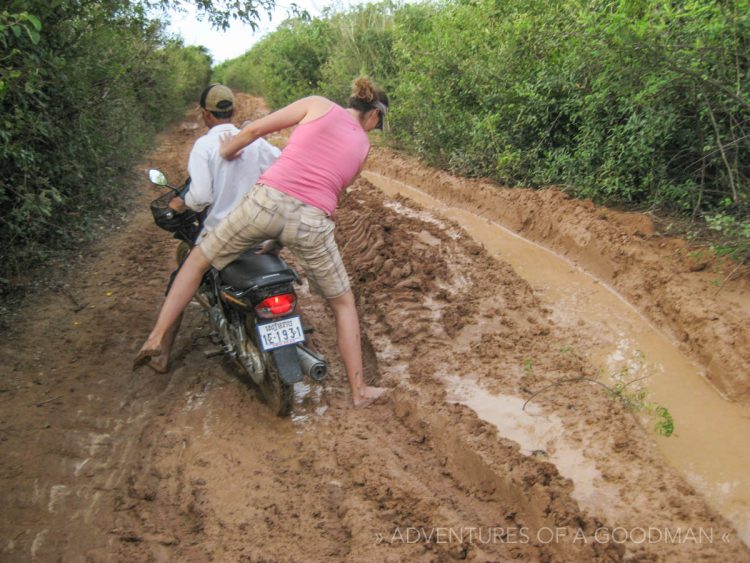 Muddy motorbike ride - Kampong Phluk, Cambodia