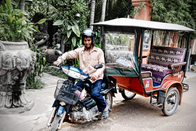 Cambodia tuk tuk driver