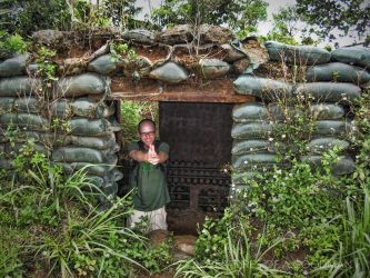 an American bunker from the Vietnam War in the Khe Sanh combat base