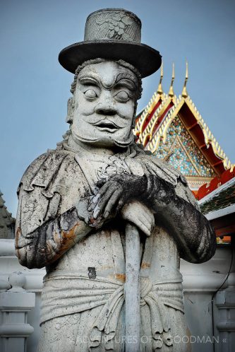 A statue at Wat Pho in Bangkok, Thailand