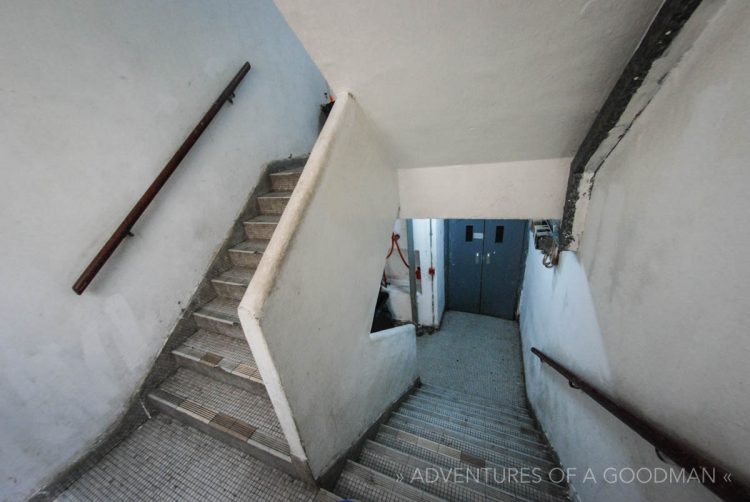 Dirty staircases inside Chungking Mansions