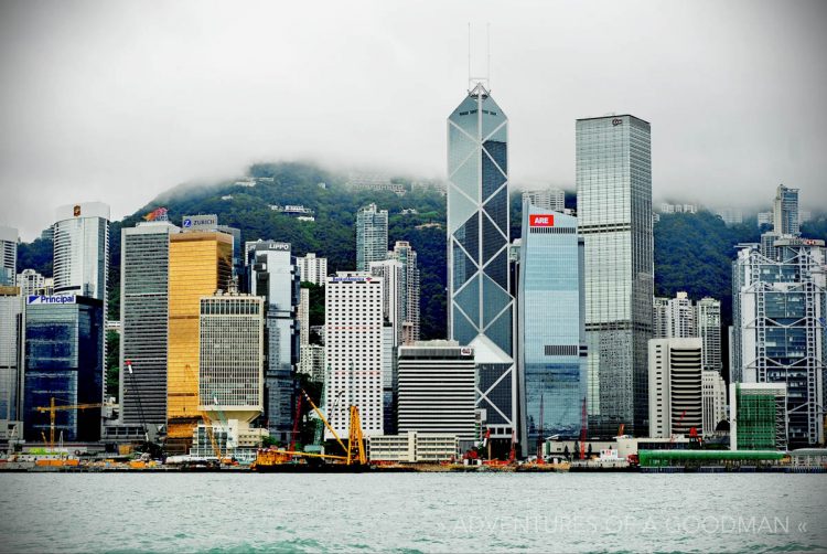 The Hong Kong Skyline, as seen from the Macau ferry