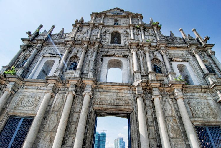 Saint Paul's Cathedral in the historic section of Macau