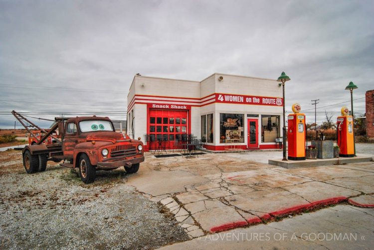 4 Women on the Route — a classic and restored Route 66 gas station in Galena, Kansas