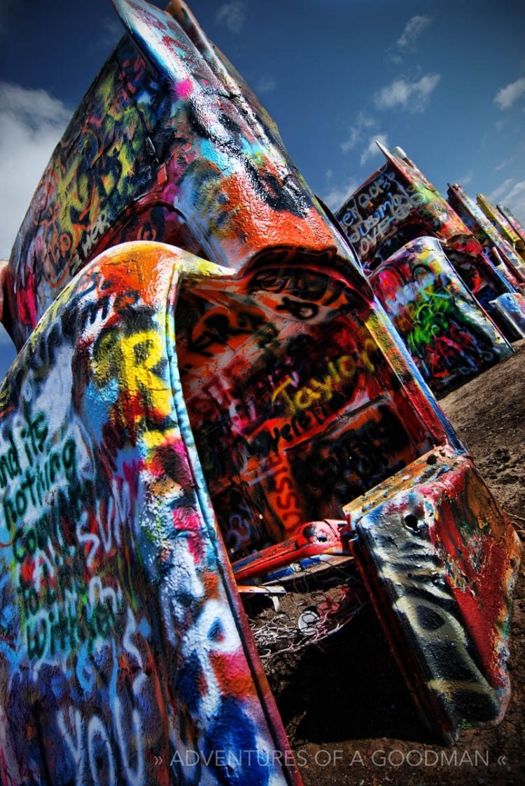 The Cadillac Ranch in Amarillo, Texas