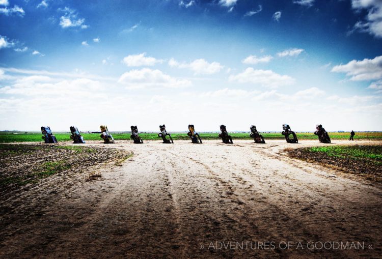 The Cadillac Ranch in Amarillo, Texas