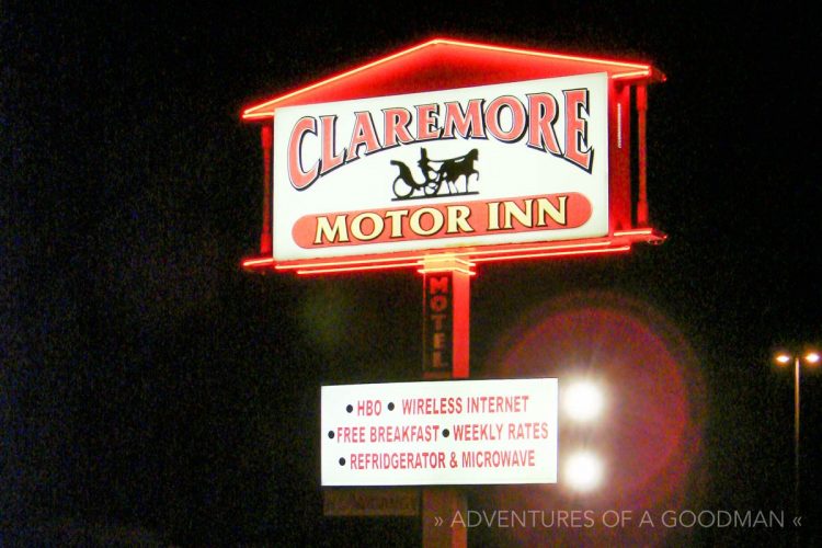 The Claremore Motor Inn, a classic Route 66 hotel in Claremore, Oklahoma