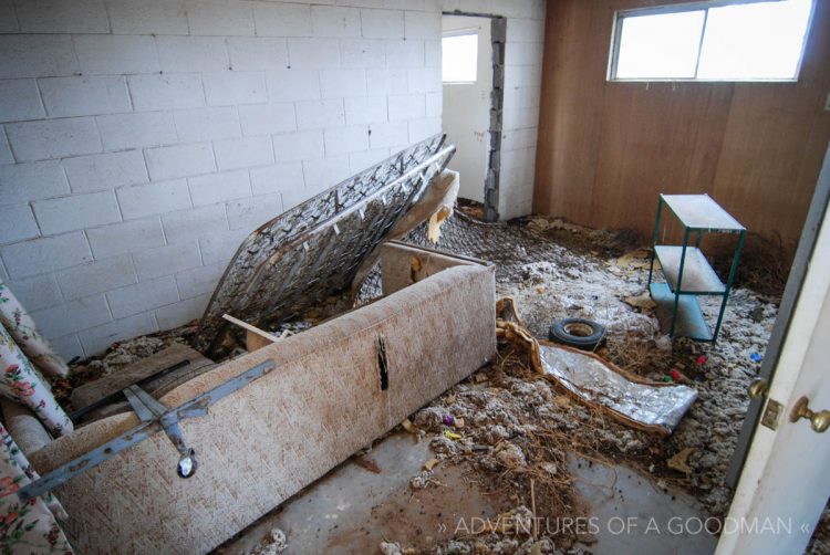 Abandonment inside the First-Last Motel in Texas