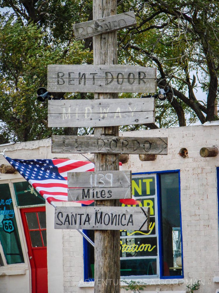 The halfway point of Route 66 is located in Texas