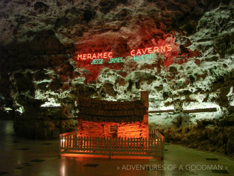 Jesse James' old hideout in Meramec Caverns