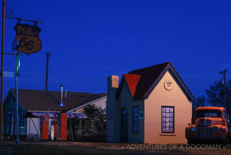 The first Phillips 66 gas station — located on Route 66 in McLean, TX