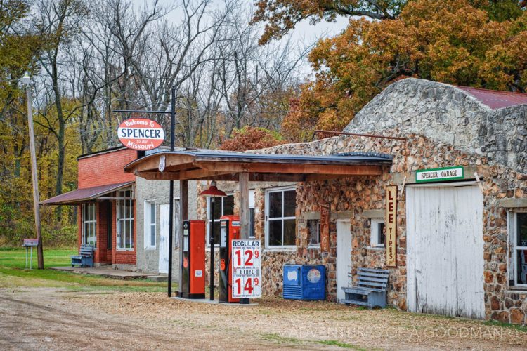 The Spencer Garage is one of the original gas stations along Route 66 in Spencer, Missouri