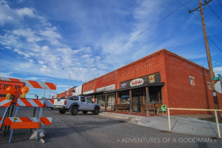 The True Value hardware store on Route 66 in Erick, Oklahoma