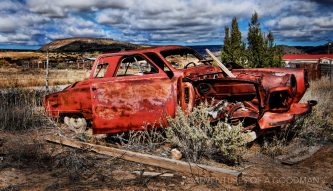 An abandoned car in Pueblo of Laguna, New Mexico, on Route 66