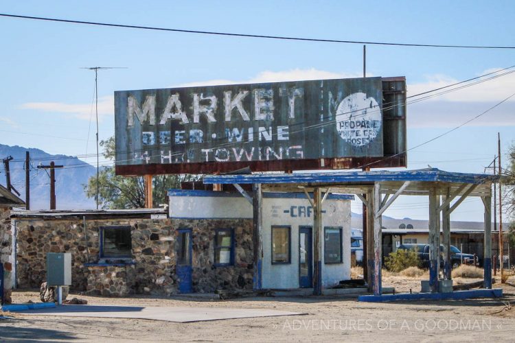 An abandoned market in Essex, California, along Route 66