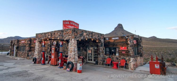 The Cool Springs Service Station in Cool Springs, Arizona, on historic Route 66