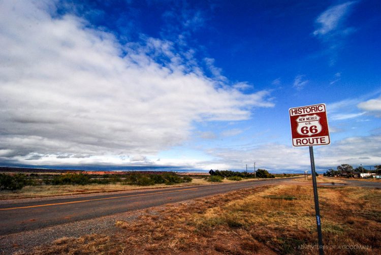 Historic Route 66 in New Kirk, New Mexico