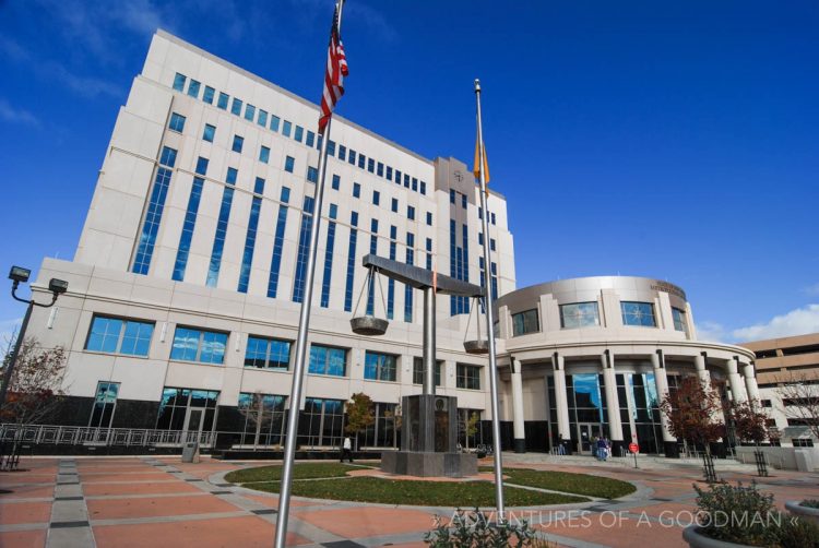 The Metropolitan Courthouse in downtown Albuquerque, New Mexico