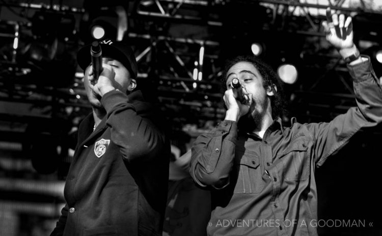 Nas and Damien Marley at Outside Lands, 2010, in San Francisco, California