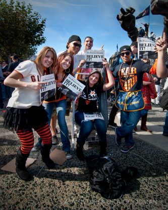 There were so many people selling “Champion Edition” newspapers by the Civic Center