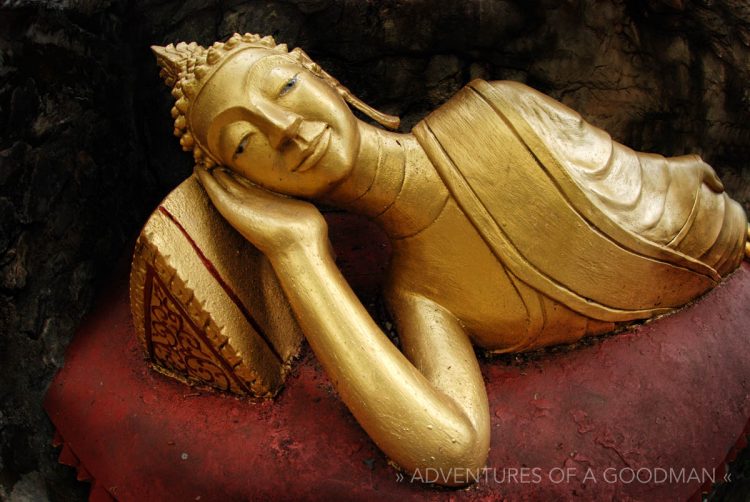 A Buddha statue in Louang Prabang, Laos