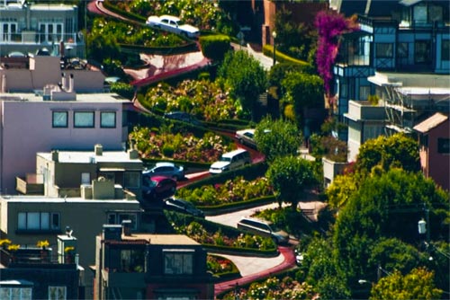 Lombard Street in San Francisco, California