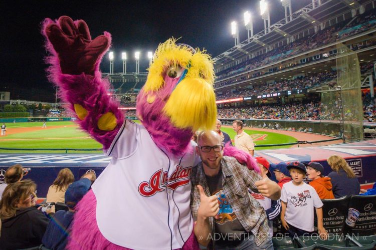 Me With Slider - the Indians Mascot