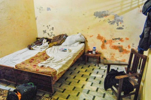 A guesthouse room at the Elvis Guesthouse in Varanasi, India