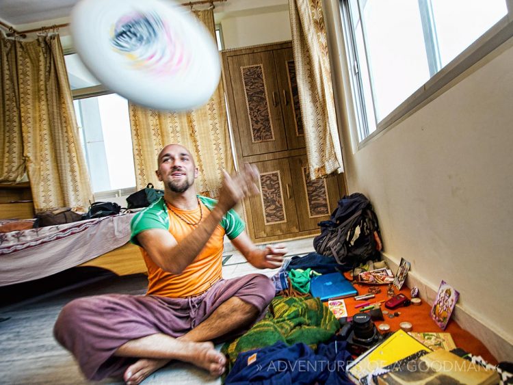 Jordan Bower, a backpacker in Rishikesh, India