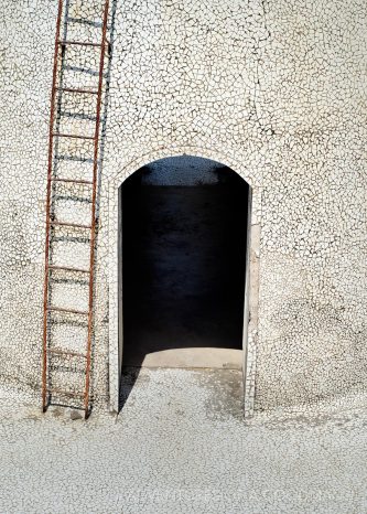 The lower entrance to one of the famous meditation dome of the Beatles Ashram