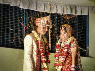 Kamal and Sarika at their wedding in Rishikesh, India