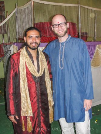 Me and Sanjay at his sister's wedding in Rishikesh, India