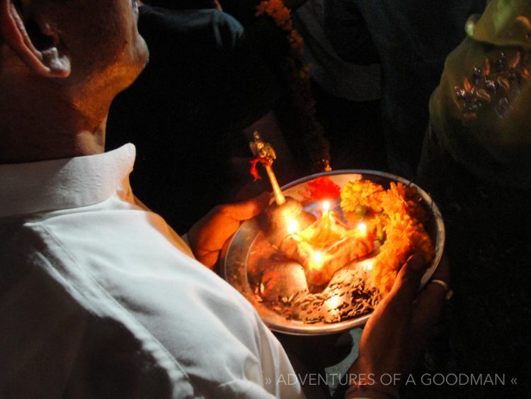 A puja on a plate